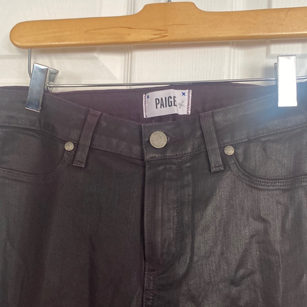 Paige jeans almost new purple tapered legs